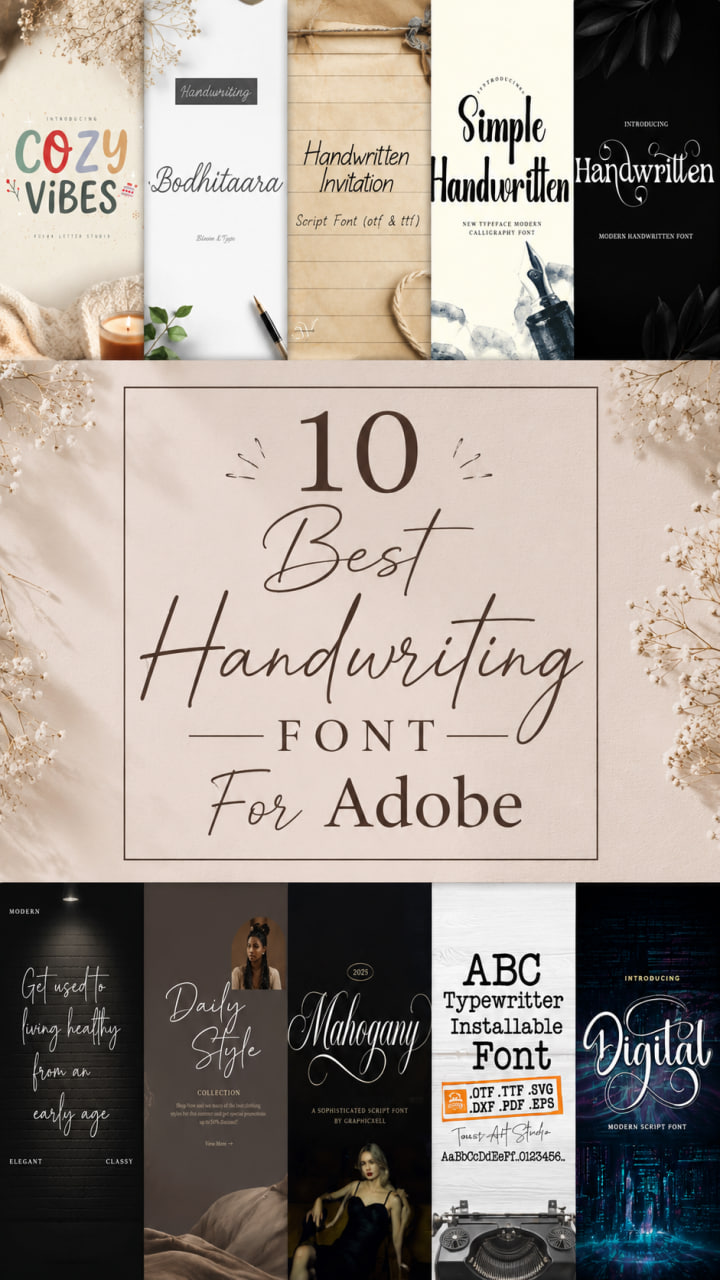 10 Best Handwriting Font For Adobe Projects