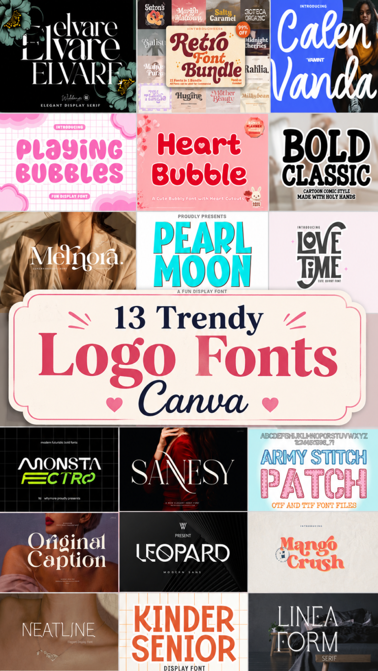 13 Trendy Logo Fonts Canva Creators Should Download Right Now
