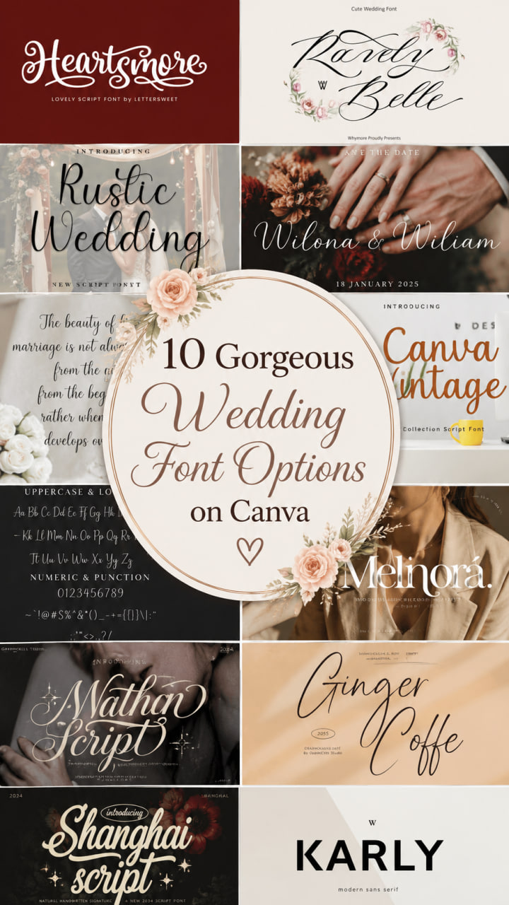 10 Gorgeous Wedding Font Options on Canva