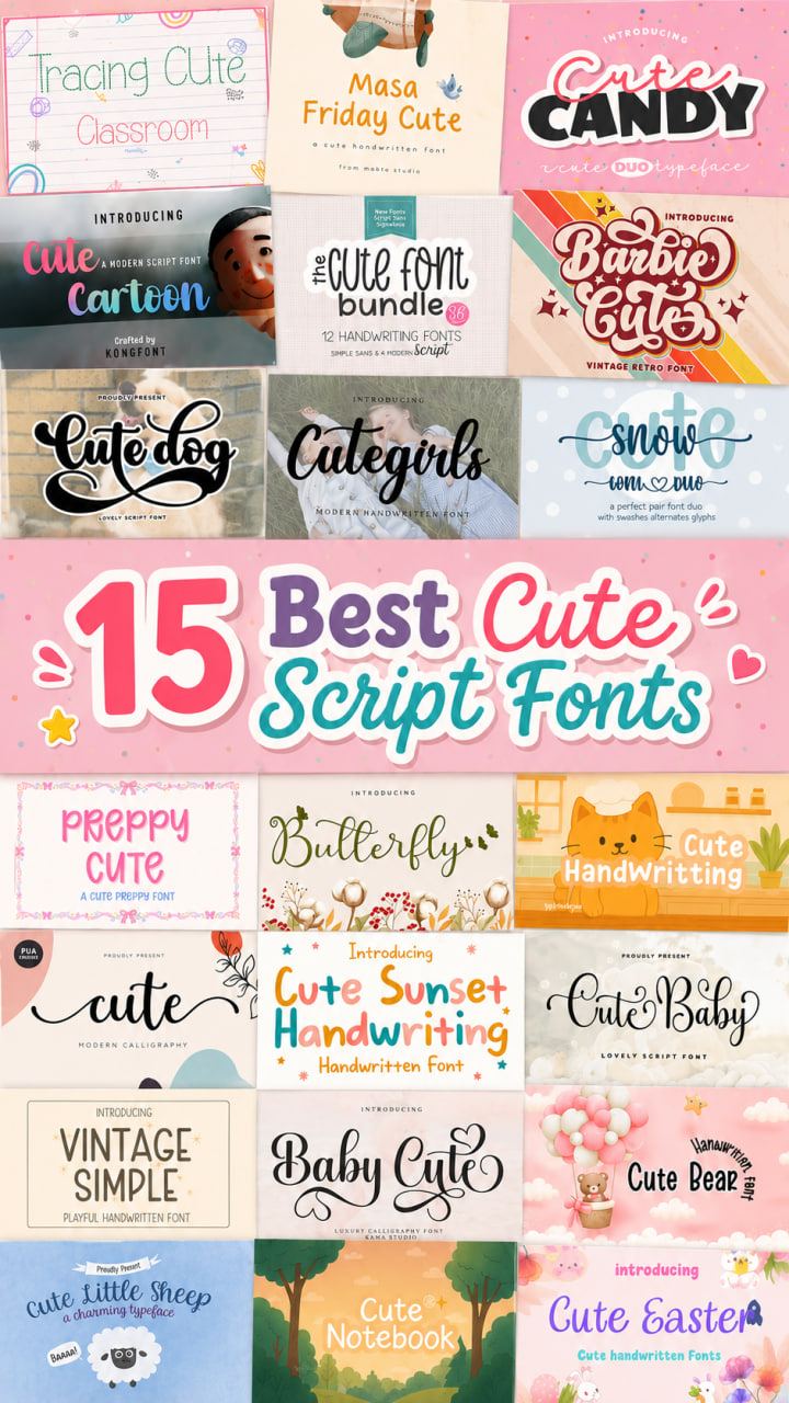 15 Best Cute Script Fonts For Creative Designs