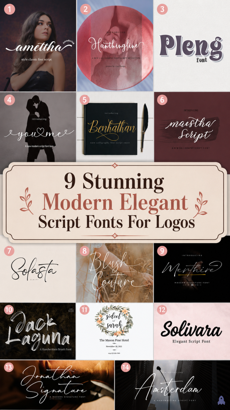 9 Stunning Modern Elegant Script Fonts For Logos You Need to Try