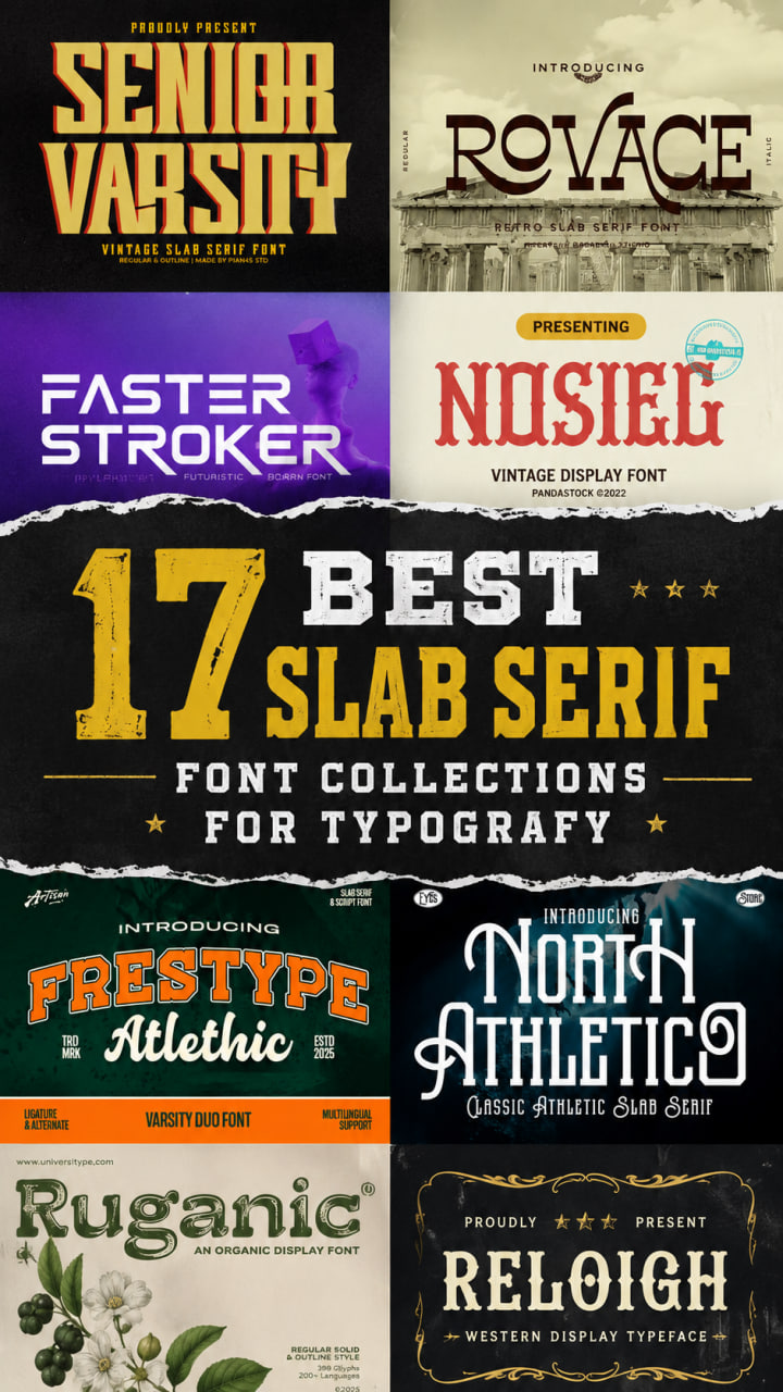 17 Best Slab Serif Font Collections for Exceptional Design and Typografy