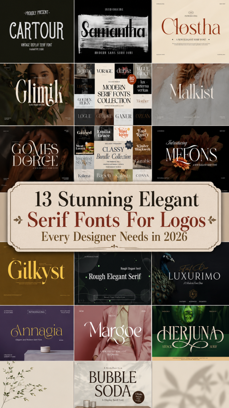 13 Stunning Elegant Serif Fonts For Logos Every Designer Needs in 2026