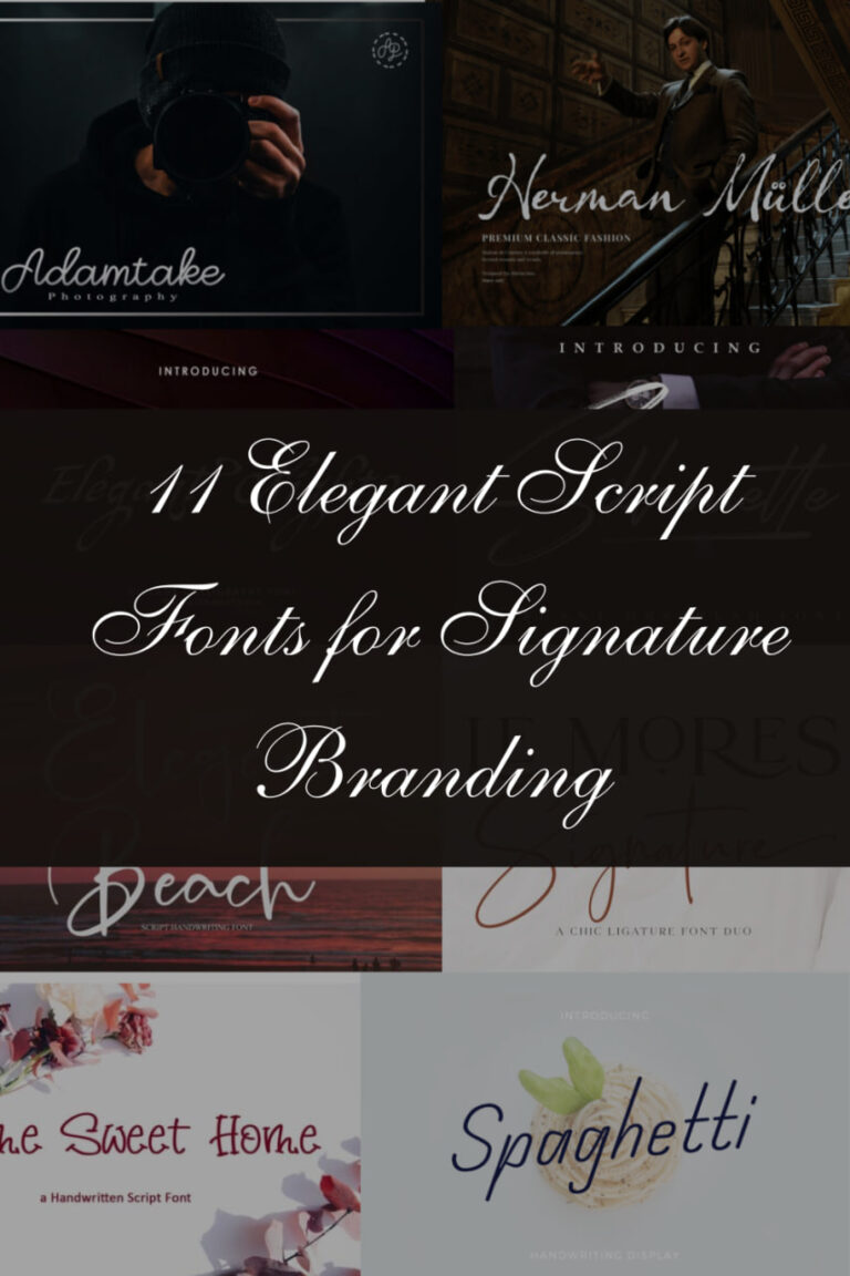 11 Elegant Script Fonts for Signature Branding & Luxury Design