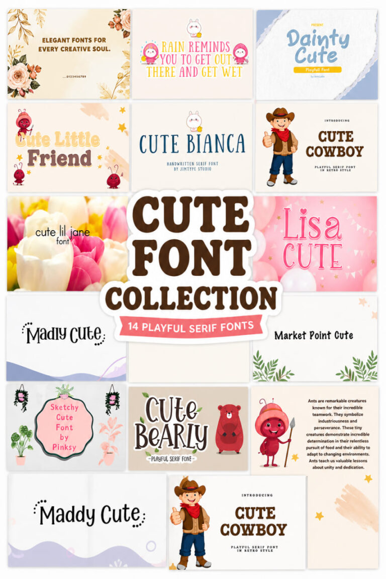 14 charming and cute serif fonts to download