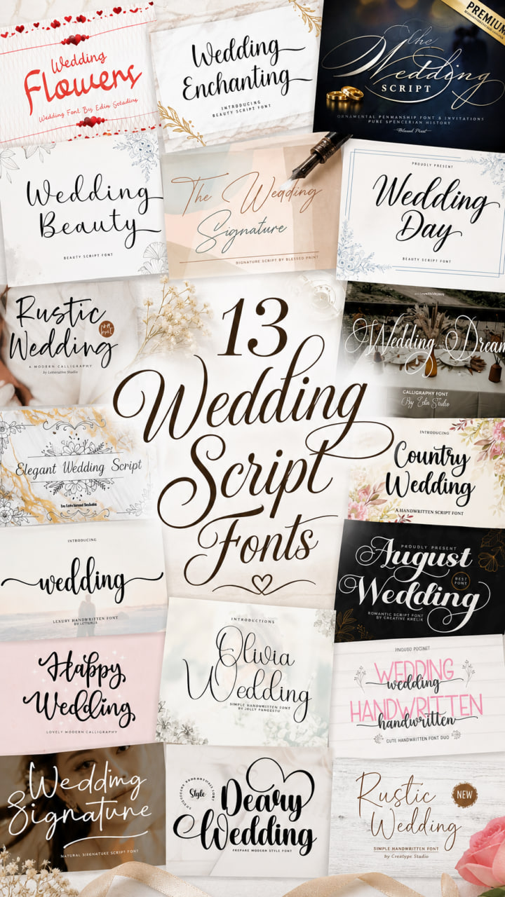 Creative wedding script font ideas 13 perfect matches