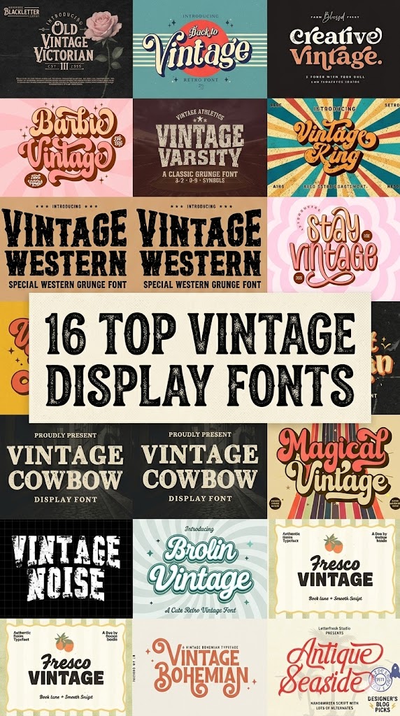 16 top vintage display fonts