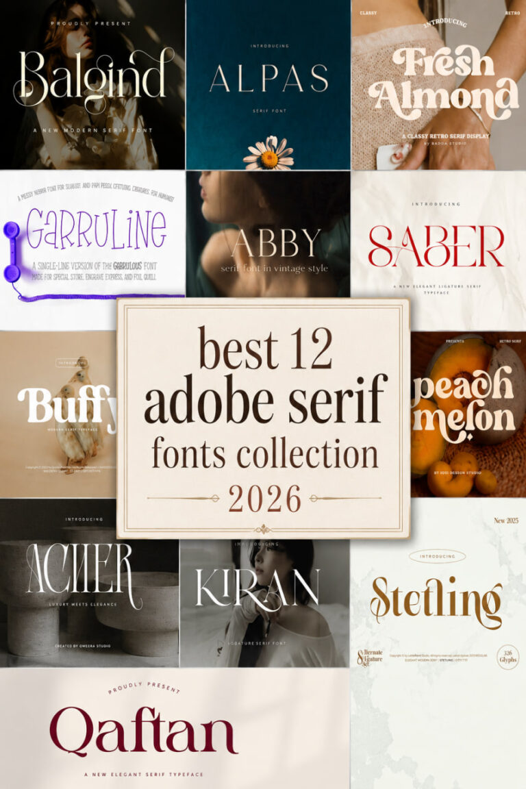 best 12 adobe serif fonts collection 2026