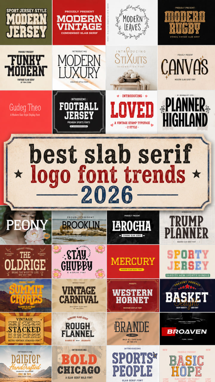 best slab serif logo font trends 2026