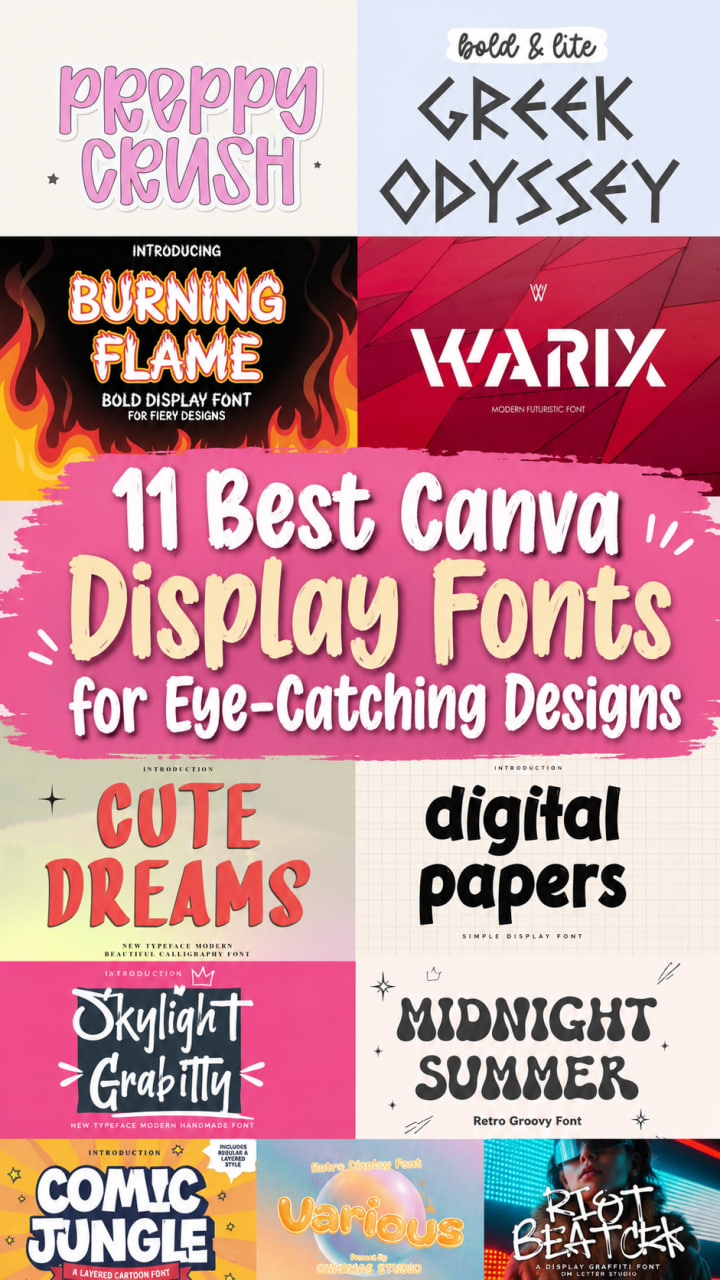 11 Best Canva Display Fonts for Eye-Catching Designs