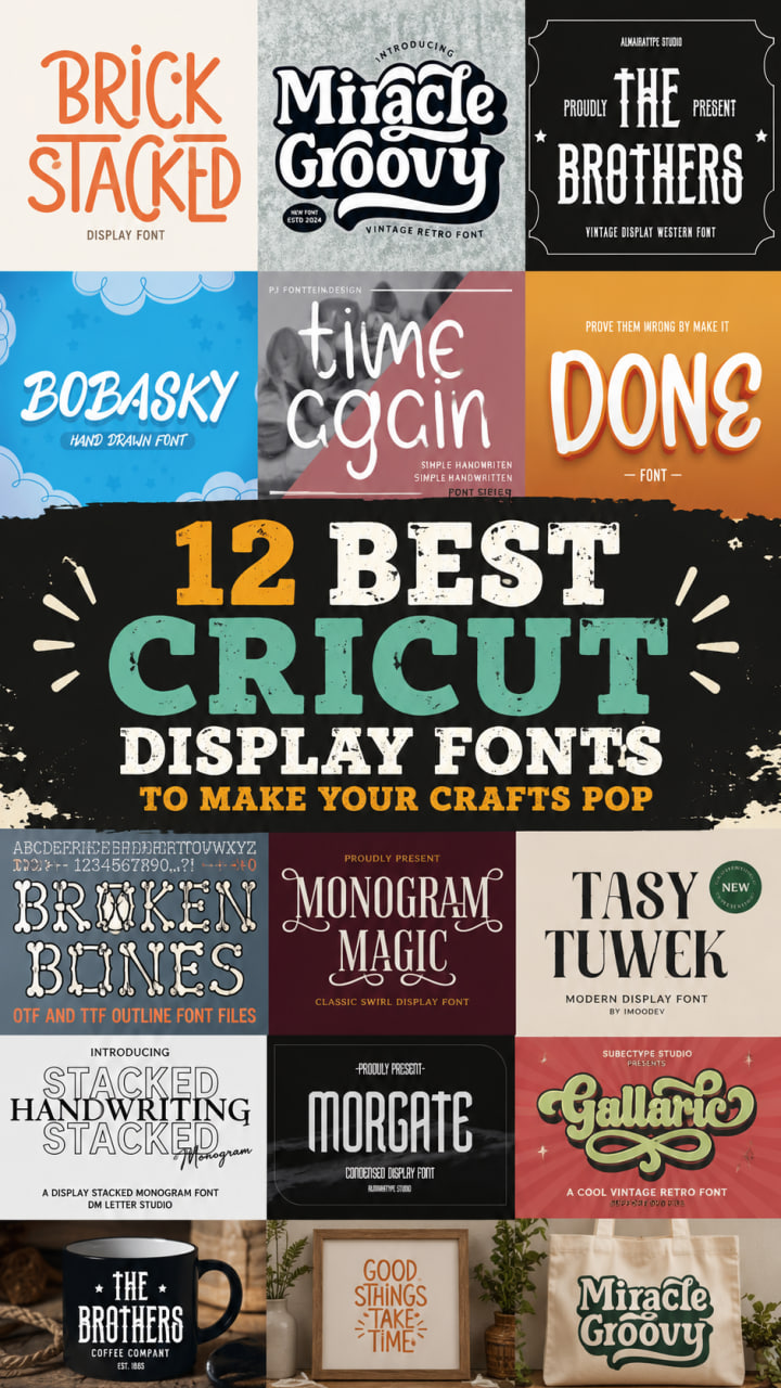 12 Best Cricut Display Fonts to Make Your Crafts Pop