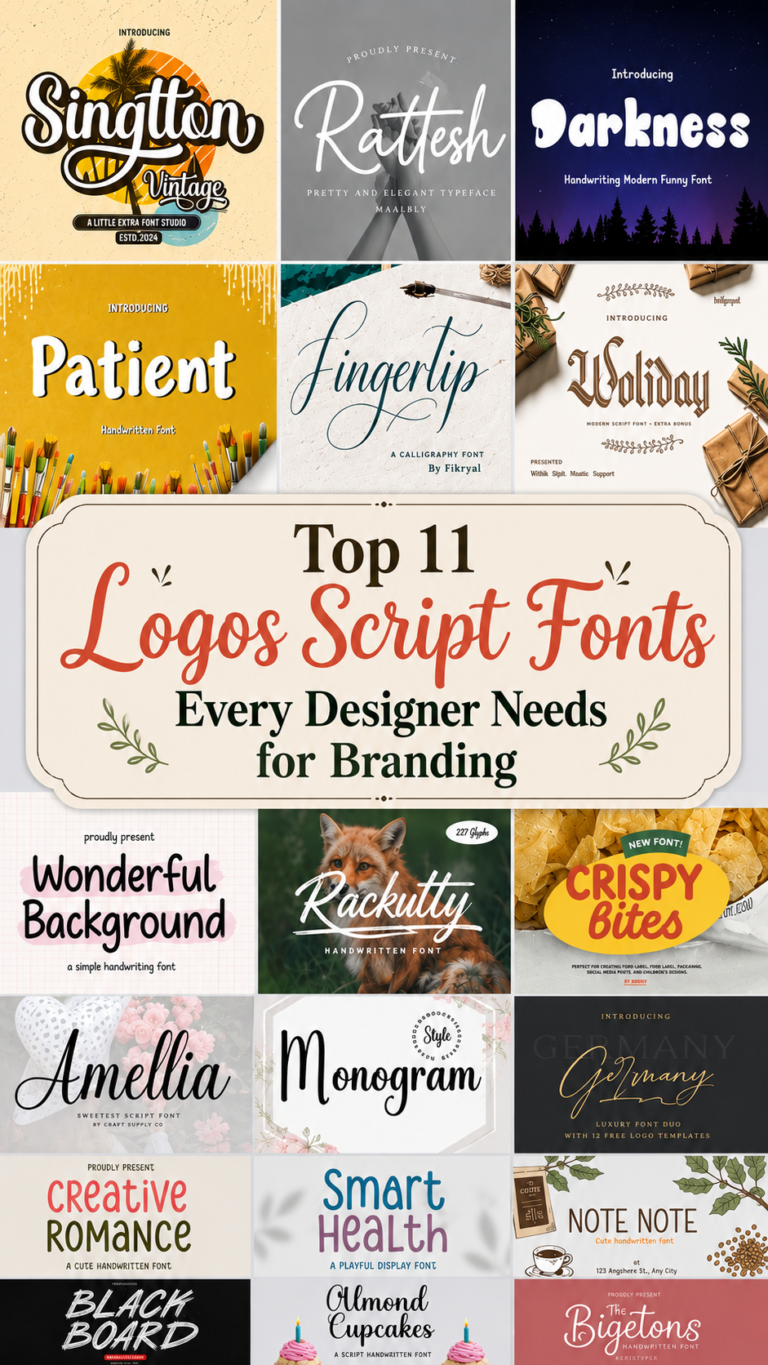 Top 11 Logos Script Fonts Every Designer Needs for Branding