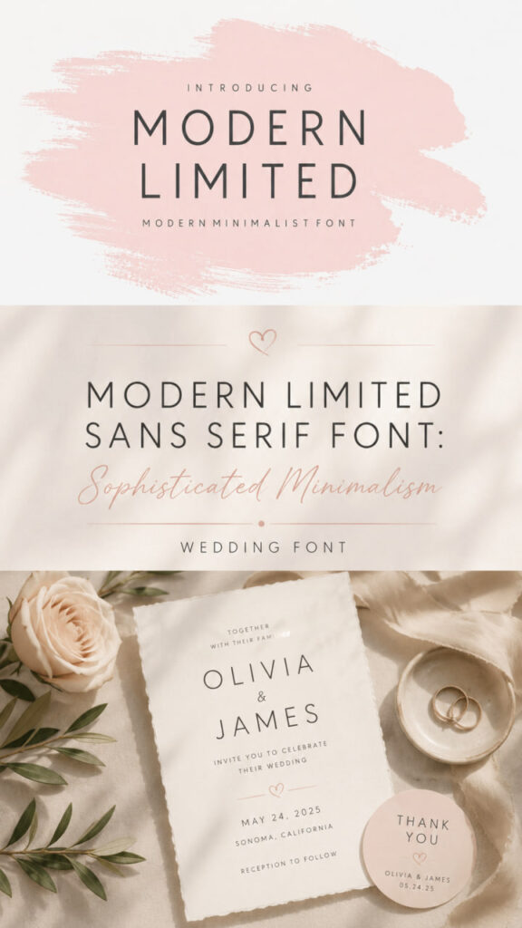 9 Beautiful Wedding Sans Serif Fonts for Elegant Stationery