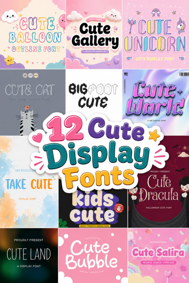 12 Cute Display Fonts Every Designer Will Fall in Love With